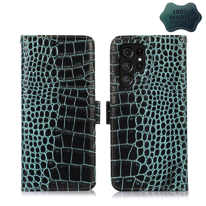 Estuche para teléfono de piel de vaca con capa superior de cocodrilo, For Alcatel 1B 2022, For Nokia X100, For OPPO Reno7 4G Global/F21 Pro 4G, For Xiaomi Redmi 10A / 9C, For Samsung Galaxy F23 5G / M23, For Samsung Galaxy M33 5G                       ...