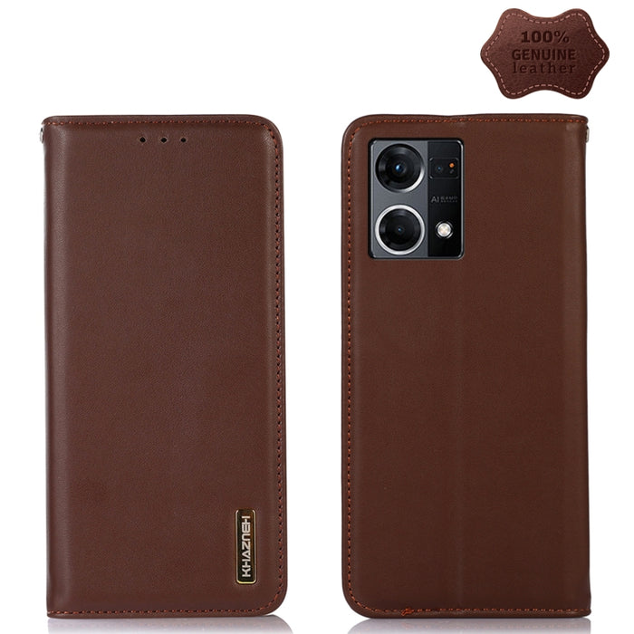 KHAZNEH Estuche para teléfono de cuero de vaca con capa superior de napa, For Alcatel 1B 2022, For Nokia X100, For OPPO Reno7 4G Global/F21 Pro 4G, For Xiaomi Redmi 10A / 9C, For Samsung Galaxy F23 5G / M23, For Samsung Galaxy M33 5G                   ...