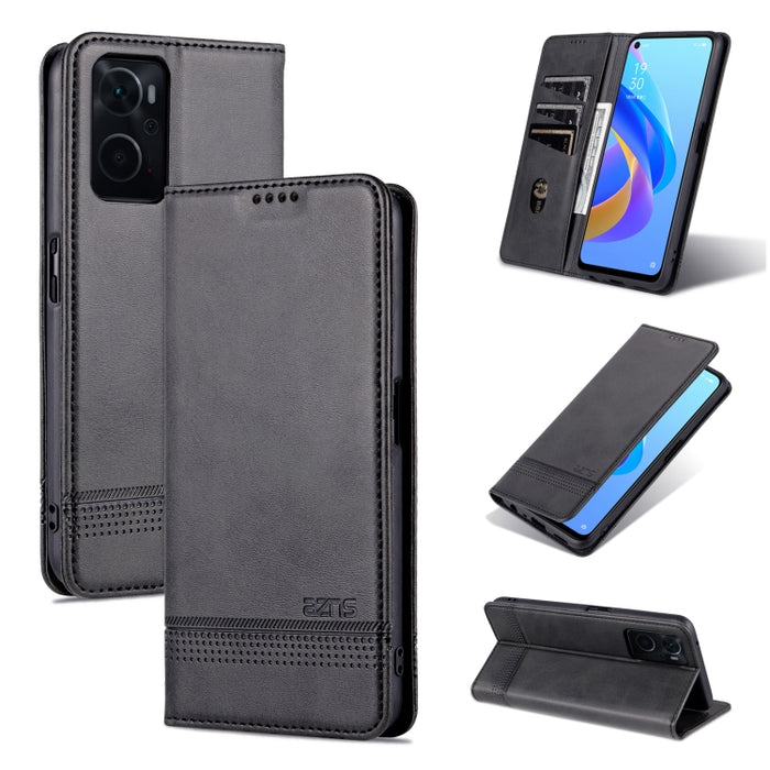 AZNS Funda de cuero con tapa magnética con textura de becerro para teléfono, For OPPO K10 / A96 4G / Realme 9i, For Xiaomi Redmi 10C / 10 India, For Honor X8 / X30i