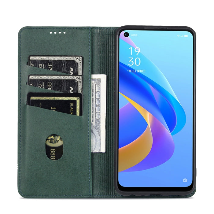 AZNS Funda de cuero con tapa magnética con textura de becerro para teléfono, For OPPO K10 / A96 4G / Realme 9i, For Xiaomi Redmi 10C / 10 India, For Honor X8 / X30i