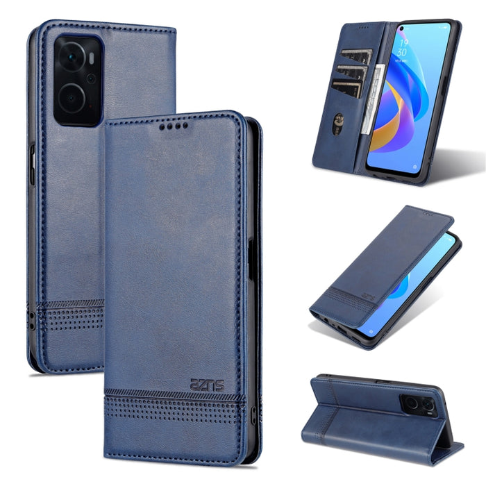 AZNS Funda de cuero con tapa magnética con textura de becerro para teléfono, For OPPO K10 / A96 4G / Realme 9i, For Xiaomi Redmi 10C / 10 India, For Honor X8 / X30i