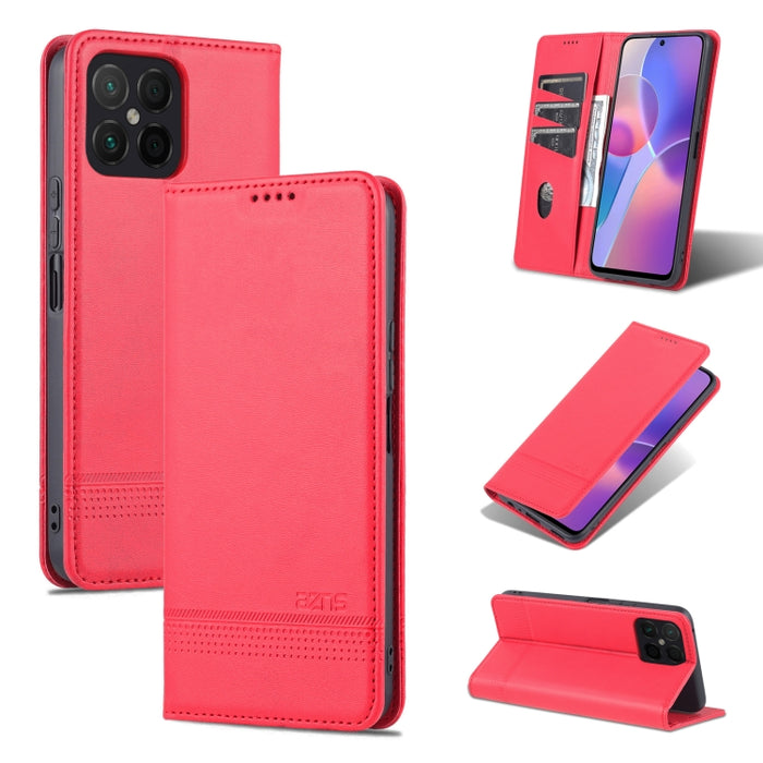 AZNS Funda de cuero con tapa magnética con textura de becerro para teléfono, For OPPO K10 / A96 4G / Realme 9i, For Xiaomi Redmi 10C / 10 India, For Honor X8 / X30i