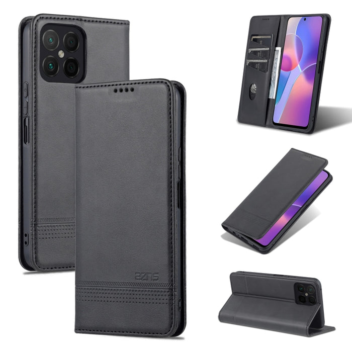 AZNS Funda de cuero con tapa magnética con textura de becerro para teléfono, For OPPO K10 / A96 4G / Realme 9i, For Xiaomi Redmi 10C / 10 India, For Honor X8 / X30i