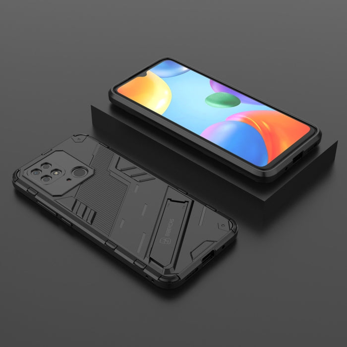 Funda para teléfono PC + TPU Punk Armor con soporte, For Xiaomi Redmi 10C 4G