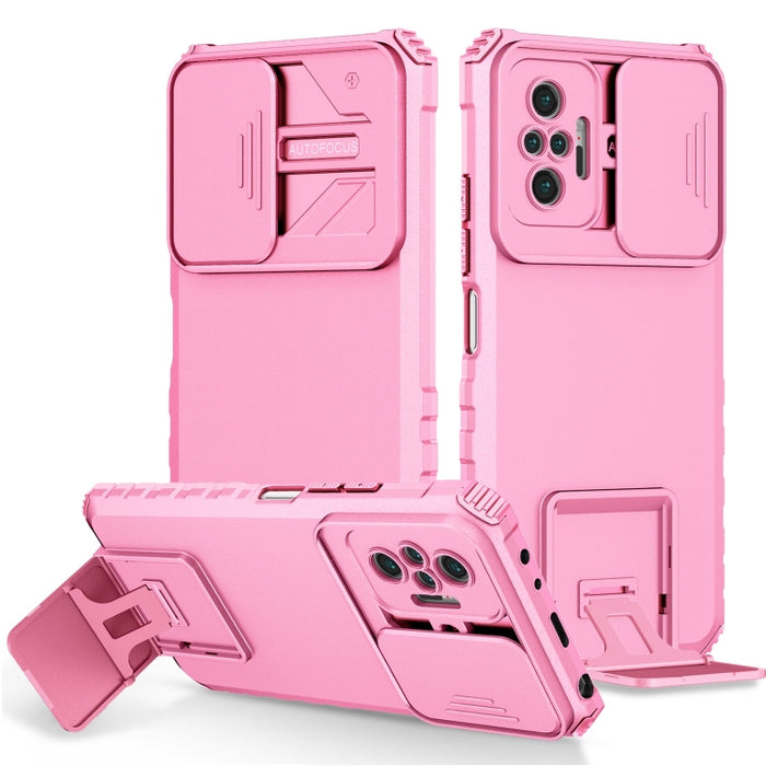 Estuche para teléfono Camshield deslizante con soporte estereoscópico, For Xiaomi Redmi Note 10 Pro 4G, For Xiaomi Poco X3