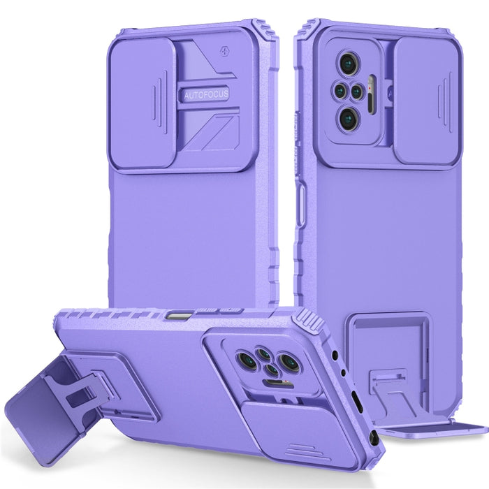 Estuche para teléfono Camshield deslizante con soporte estereoscópico, For Xiaomi Redmi Note 10 Pro 4G, For Xiaomi Poco X3