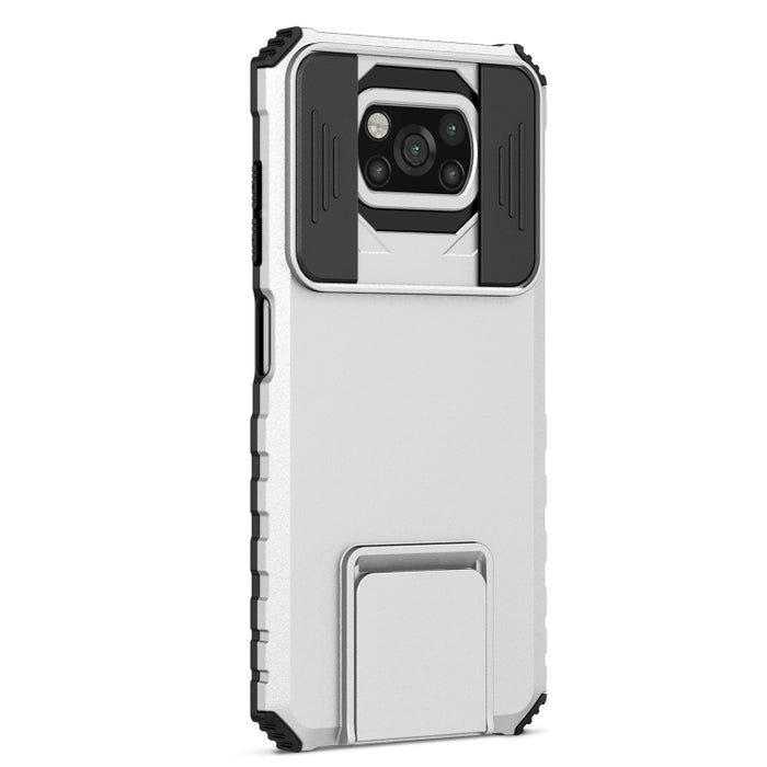 Estuche para teléfono Camshield deslizante con soporte estereoscópico, For Xiaomi Redmi Note 10 Pro 4G, For Xiaomi Poco X3