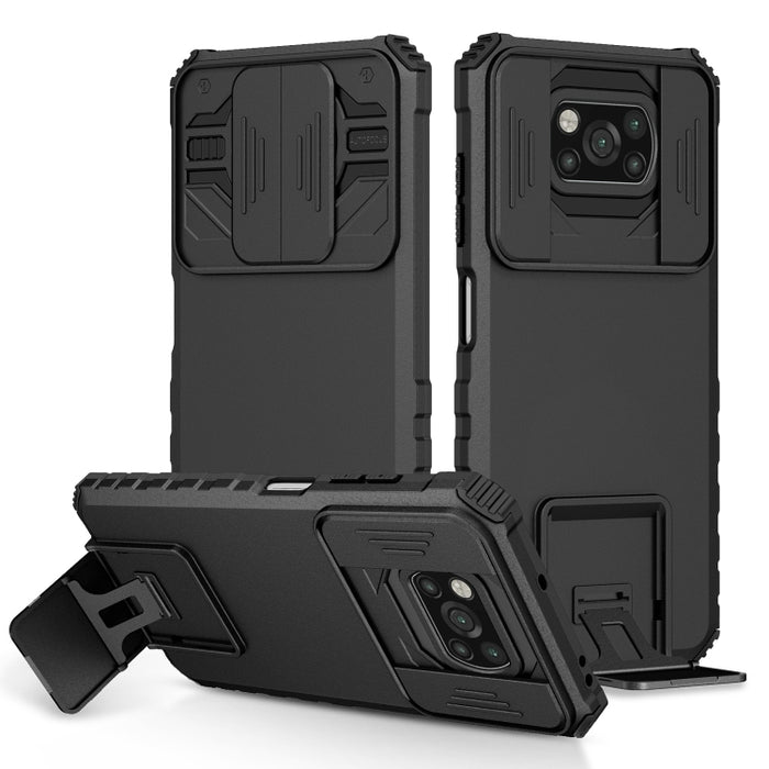 Estuche para teléfono Camshield deslizante con soporte estereoscópico, For Xiaomi Redmi Note 10 Pro 4G, For Xiaomi Poco X3