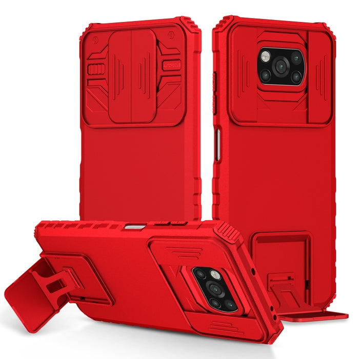 Estuche para teléfono Camshield deslizante con soporte estereoscópico, For Xiaomi Redmi Note 10 Pro 4G, For Xiaomi Poco X3