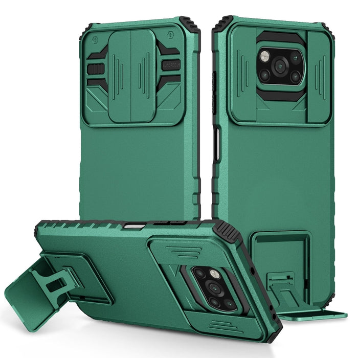 Estuche para teléfono Camshield deslizante con soporte estereoscópico, For Xiaomi Redmi Note 10 Pro 4G, For Xiaomi Poco X3