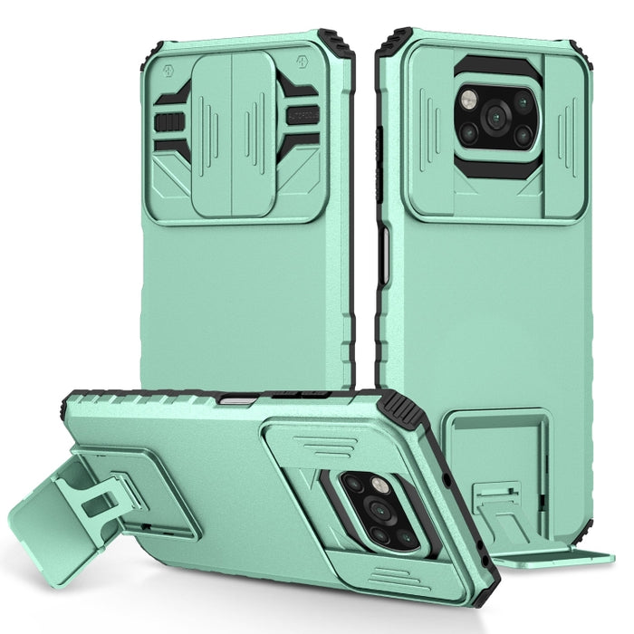 Estuche para teléfono Camshield deslizante con soporte estereoscópico, For Xiaomi Redmi Note 10 Pro 4G, For Xiaomi Poco X3