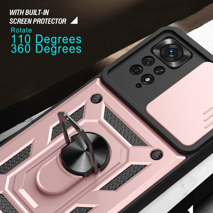 Diseño de cubierta de cámara deslizante TPU + PC Funda protectora para teléfono, For Xiaomi Redmi Note 11 Pro Global, For Xiaomi Redmi Note 11S
