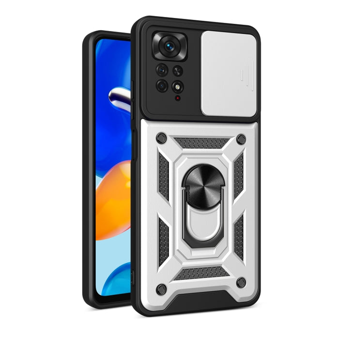 Diseño de cubierta de cámara deslizante TPU + PC Funda protectora para teléfono, For Xiaomi Redmi Note 11 Pro Global, For Xiaomi Redmi Note 11S