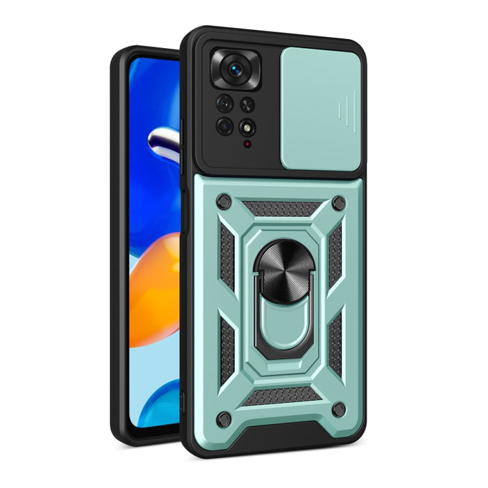 Diseño de cubierta de cámara deslizante TPU + PC Funda protectora para teléfono, For Xiaomi Redmi Note 11 Pro Global, For Xiaomi Redmi Note 11S