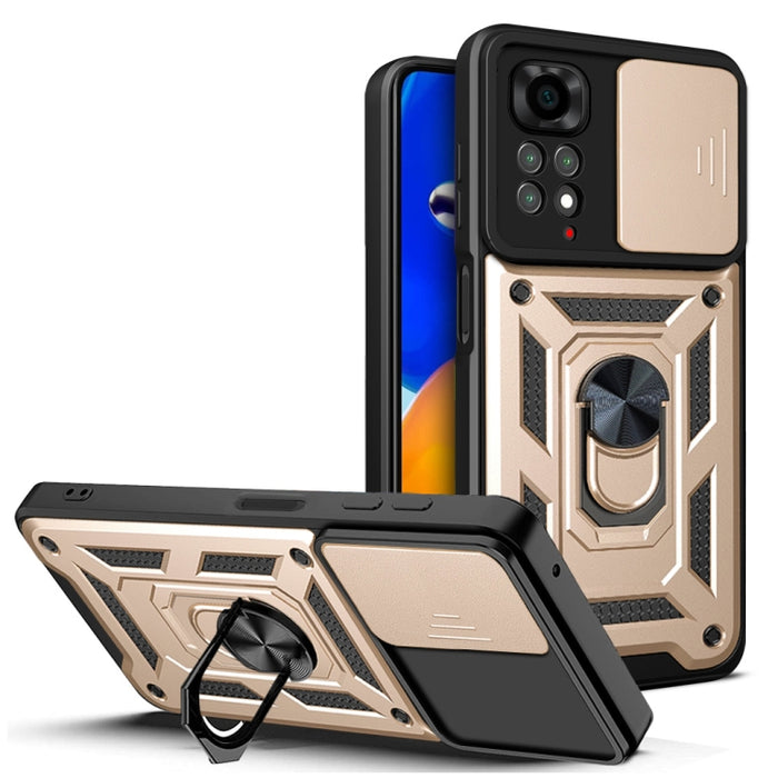 Diseño de cubierta de cámara deslizante TPU + PC Funda protectora para teléfono, For Xiaomi Redmi Note 11 Pro Global, For Xiaomi Redmi Note 11S