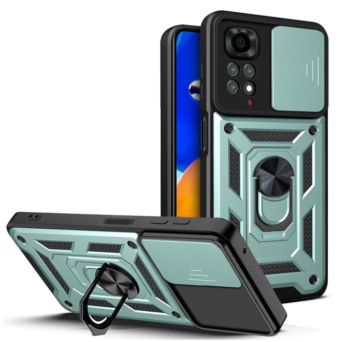 Diseño de cubierta de cámara deslizante TPU + PC Funda protectora para teléfono, For Xiaomi Redmi Note 11 Pro Global, For Xiaomi Redmi Note 11S
