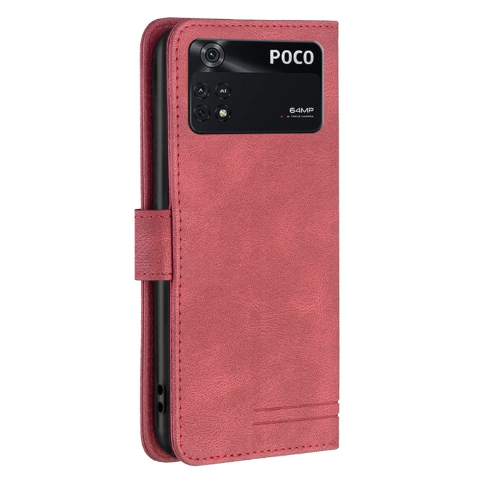 BF09 Hebilla magnética RFID Flip Funda de cuero para teléfono, For Xiaomi Poco M4 Pro, For Xiaomi Poco M4 Pro 5G