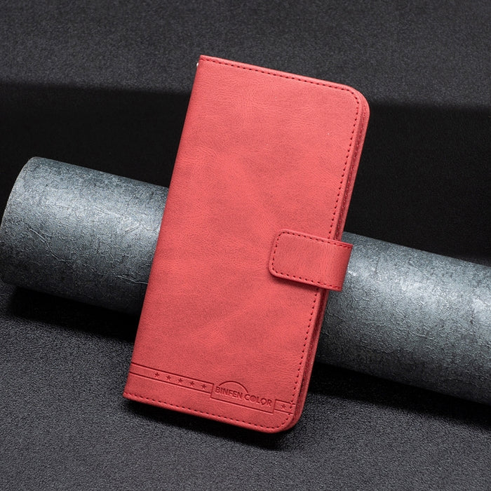 BF09 Hebilla magnética RFID Flip Funda de cuero para teléfono, For Xiaomi Poco M4 Pro, For Xiaomi Poco M4 Pro 5G