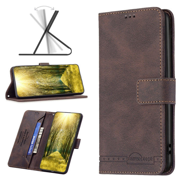 BF09 Hebilla magnética RFID Flip Funda de cuero para teléfono, For Xiaomi Poco M4 Pro, For Xiaomi Poco M4 Pro 5G