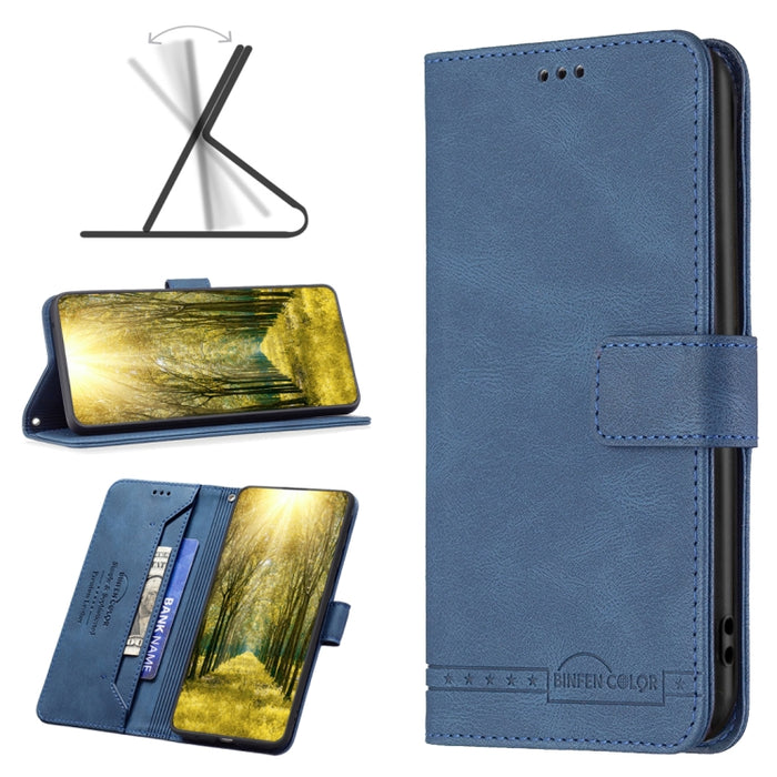 BF09 Hebilla magnética RFID Flip Funda de cuero para teléfono, For Xiaomi Poco M4 Pro, For Xiaomi Poco M4 Pro 5G