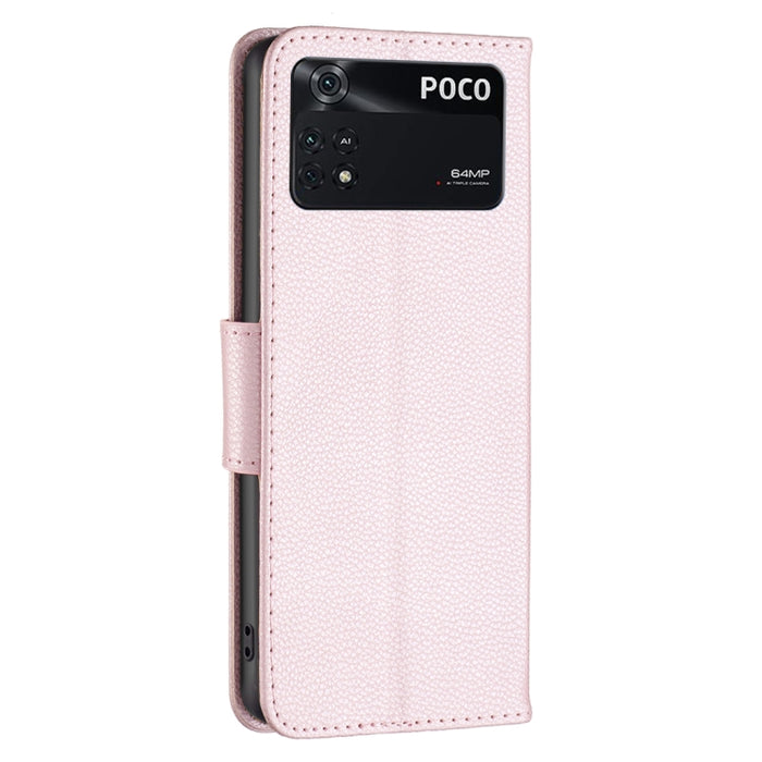 Estuche para teléfono de cuero de color puro con textura de litchi, For Xiaomi Poco M4 Pro, For Xiaomi Poco M4 Pro 5G
