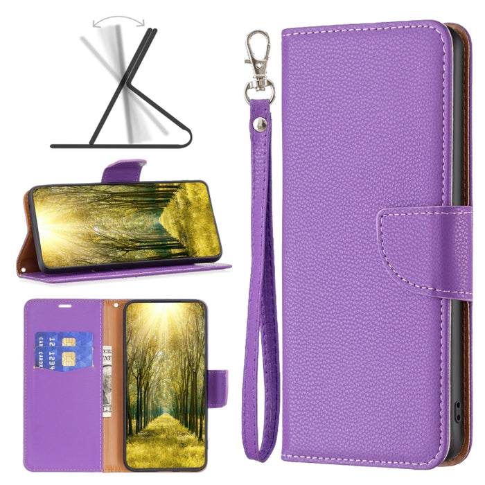 Estuche para teléfono de cuero de color puro con textura de litchi, For Xiaomi Poco M4 Pro, For Xiaomi Poco M4 Pro 5G