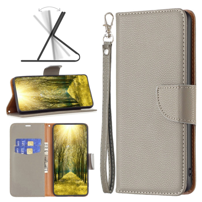 Estuche para teléfono de cuero de color puro con textura de litchi, For Xiaomi Poco M4 Pro, For Xiaomi Poco M4 Pro 5G