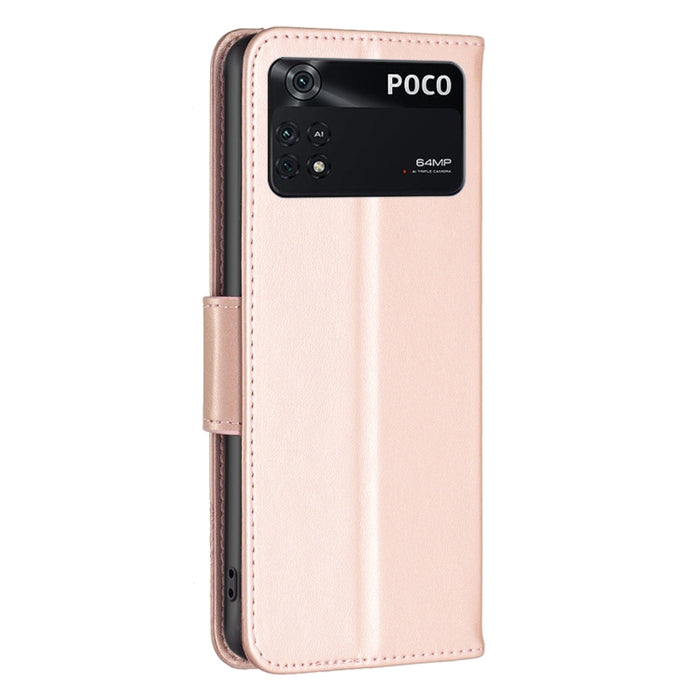 Estuche para teléfono de cuero con dos mariposas en relieve, For Xiaomi Poco M4 Pro, For Xiaomi Poco M4 Pro 5G