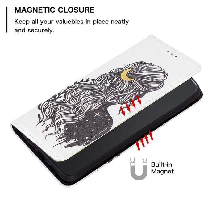 Estuche para teléfono de cuero pintado magnético invisible, For Xiaomi Poco M4 Pro, For Xiaomi Poco M4 Pro 5G