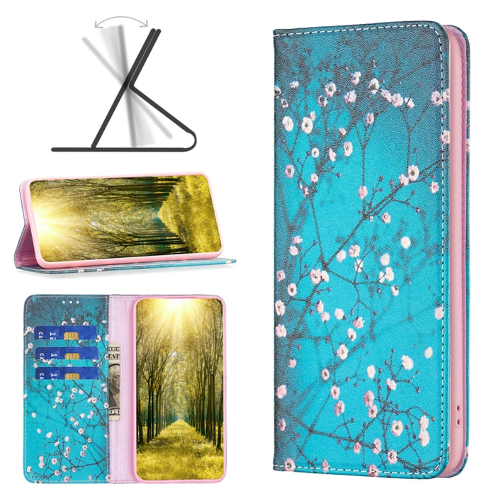 Estuche para teléfono de cuero pintado magnético invisible, For Xiaomi Poco M4 Pro, For Xiaomi Poco M4 Pro 5G