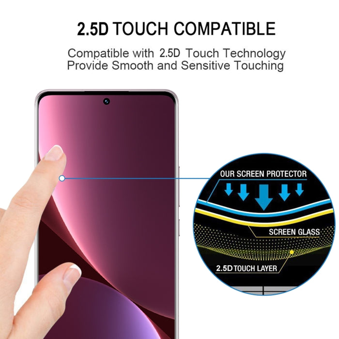 Película de vidrio templado de pantalla completa de borde curvo 3D, For Xiaomi 12 Lite (1 PC)