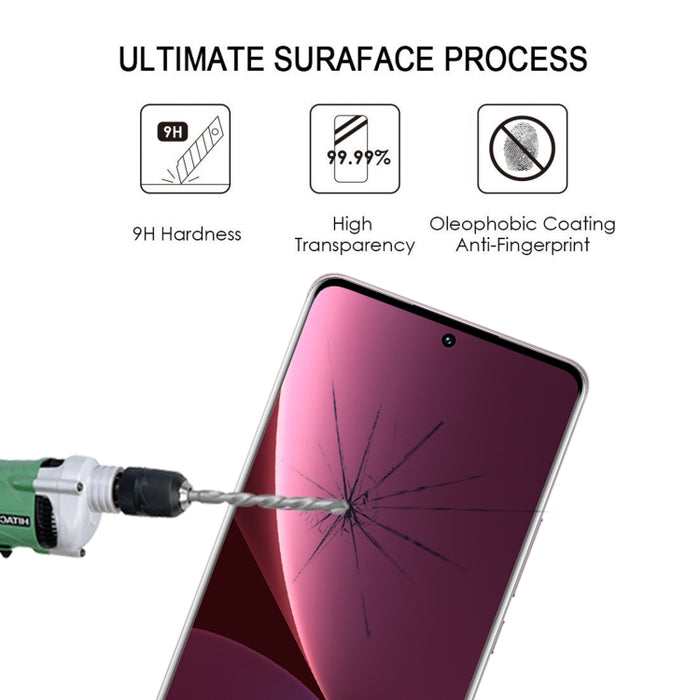 Película de vidrio templado de pantalla completa de borde curvo 3D, For Xiaomi 12 Lite (1 PC)