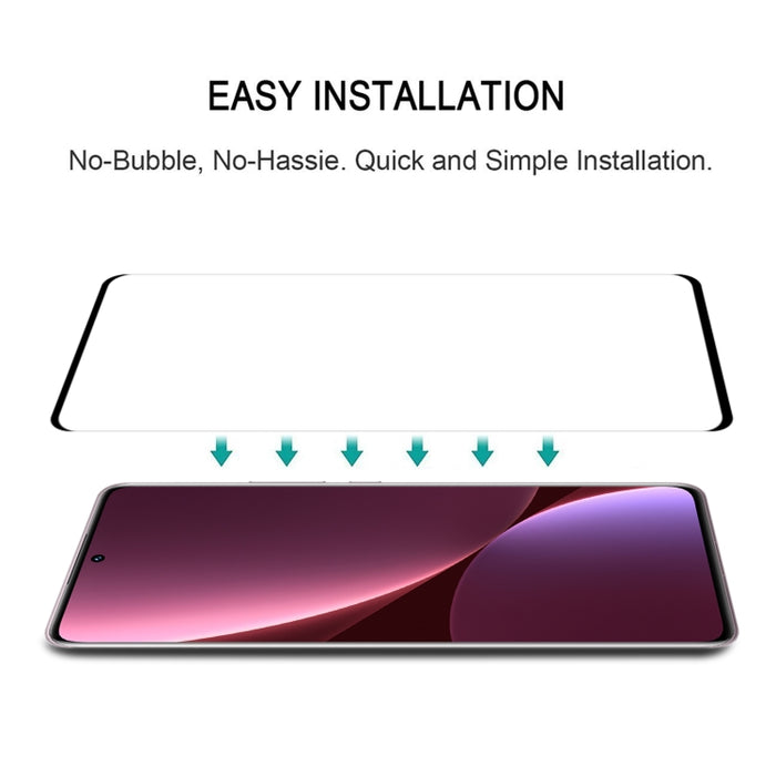 Película de vidrio templado de pantalla completa de borde curvo 3D, For Xiaomi 12 Lite (1 PC)