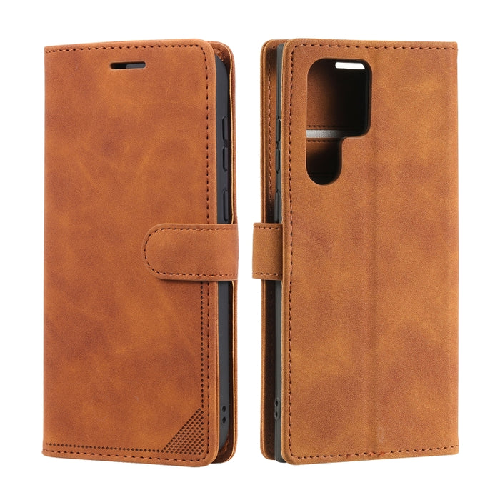 Estuche para teléfono de cuero con cepillo antirrobo Skin Feel, For Samsung Galaxy S22 Ultra 5G, For Samsung Galaxy S22 5G, For Samsung Galaxy S22+ 5G, For Xiaomi Redmi Note 11 Pro 4G, For Xiaomi Redmi Note 11 4G/11S Global