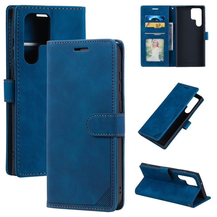 Estuche para teléfono de cuero con cepillo antirrobo Skin Feel, For Samsung Galaxy S22 Ultra 5G, For Samsung Galaxy S22 5G, For Samsung Galaxy S22+ 5G, For Xiaomi Redmi Note 11 Pro 4G, For Xiaomi Redmi Note 11 4G/11S Global