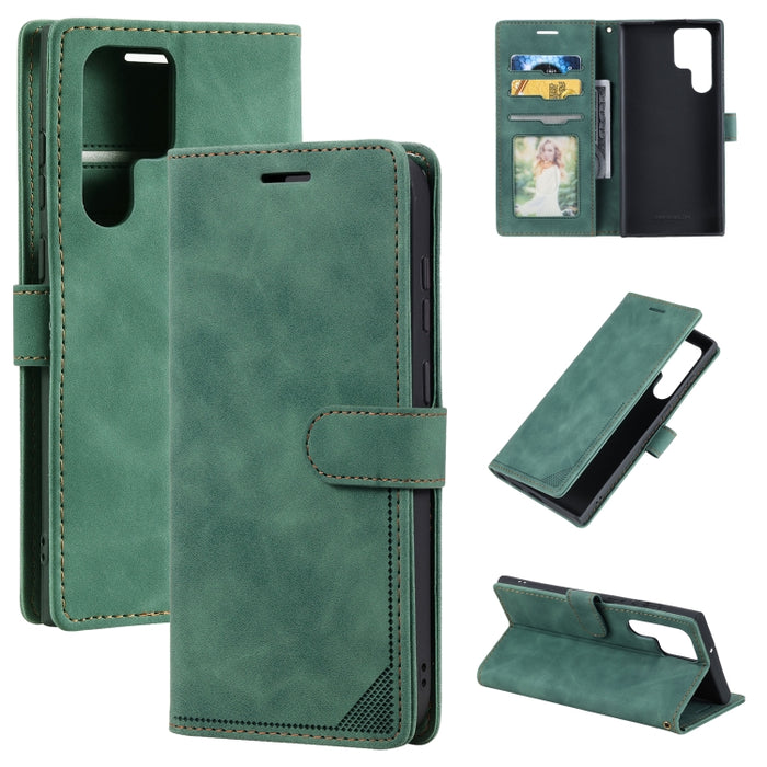 Estuche para teléfono de cuero con cepillo antirrobo Skin Feel, For Samsung Galaxy S22 Ultra 5G, For Samsung Galaxy S22 5G, For Samsung Galaxy S22+ 5G, For Xiaomi Redmi Note 11 Pro 4G, For Xiaomi Redmi Note 11 4G/11S Global