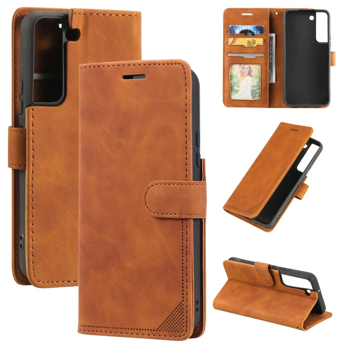 Estuche para teléfono de cuero con cepillo antirrobo Skin Feel, For Samsung Galaxy S22 Ultra 5G, For Samsung Galaxy S22 5G, For Samsung Galaxy S22+ 5G, For Xiaomi Redmi Note 11 Pro 4G, For Xiaomi Redmi Note 11 4G/11S Global