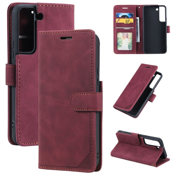 Estuche para teléfono de cuero con cepillo antirrobo Skin Feel, For Samsung Galaxy S22 Ultra 5G, For Samsung Galaxy S22 5G, For Samsung Galaxy S22+ 5G, For Xiaomi Redmi Note 11 Pro 4G, For Xiaomi Redmi Note 11 4G/11S Global