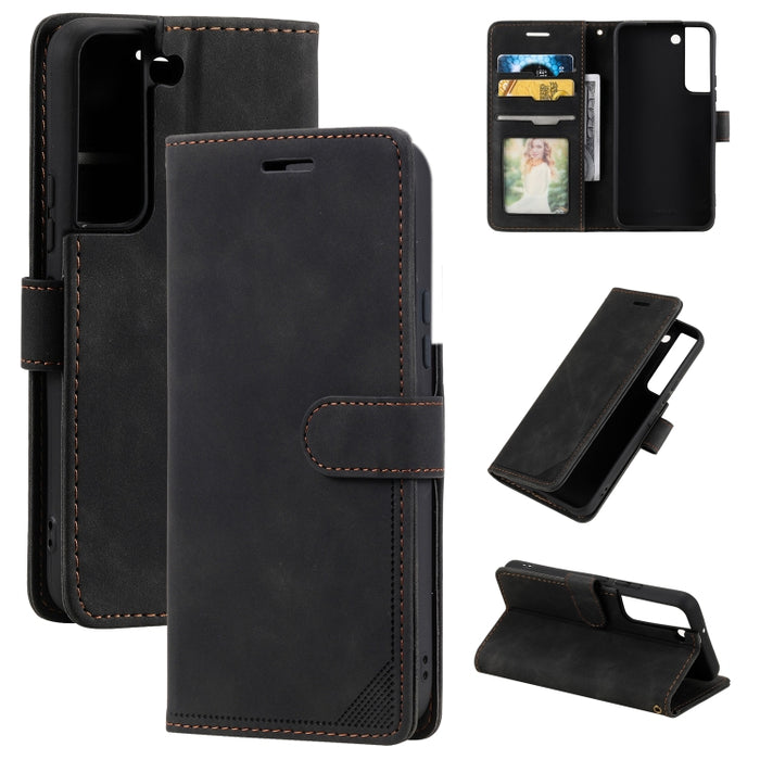 Estuche para teléfono de cuero con cepillo antirrobo Skin Feel, For Samsung Galaxy S22 Ultra 5G, For Samsung Galaxy S22 5G, For Samsung Galaxy S22+ 5G, For Xiaomi Redmi Note 11 Pro 4G, For Xiaomi Redmi Note 11 4G/11S Global