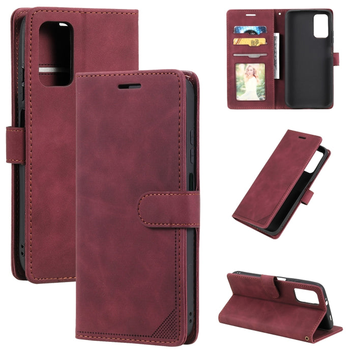 Estuche para teléfono de cuero con cepillo antirrobo Skin Feel, For Samsung Galaxy S22 Ultra 5G, For Samsung Galaxy S22 5G, For Samsung Galaxy S22+ 5G, For Xiaomi Redmi Note 11 Pro 4G, For Xiaomi Redmi Note 11 4G/11S Global