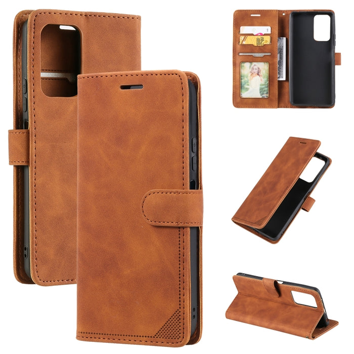 Estuche para teléfono de cuero con cepillo antirrobo Skin Feel, For Samsung Galaxy S22 Ultra 5G, For Samsung Galaxy S22 5G, For Samsung Galaxy S22+ 5G, For Xiaomi Redmi Note 11 Pro 4G, For Xiaomi Redmi Note 11 4G/11S Global