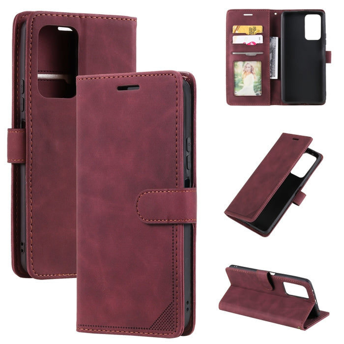 Estuche para teléfono de cuero con cepillo antirrobo Skin Feel, For Samsung Galaxy S22 Ultra 5G, For Samsung Galaxy S22 5G, For Samsung Galaxy S22+ 5G, For Xiaomi Redmi Note 11 Pro 4G, For Xiaomi Redmi Note 11 4G/11S Global