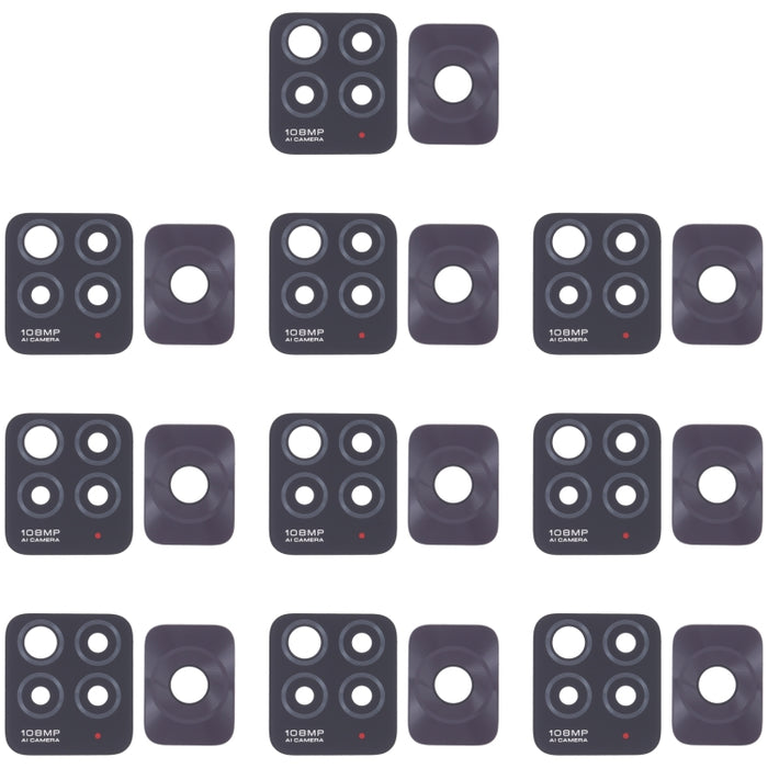 Lente de cámara trasera de 10 piezas, For Xiaomi Redmi K50/Redmi K50 Pro, For XiaomiRedmi Note 11 Pro 4G / Note 11 Pro+ 5G India / Note 11E Pro, For Xiaomi Poco X4 Pro 5G, For Xiaomi Poco M4 Pro 4G, For Xiaomi Poco M3 Pro 5G, For Xiaomi Redmi Note 11T ...