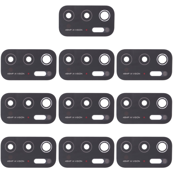 Lente de cámara trasera de 10 piezas, For Xiaomi Redmi K50/Redmi K50 Pro, For XiaomiRedmi Note 11 Pro 4G / Note 11 Pro+ 5G India / Note 11E Pro, For Xiaomi Poco X4 Pro 5G, For Xiaomi Poco M4 Pro 4G, For Xiaomi Poco M3 Pro 5G, For Xiaomi Redmi Note 11T ...