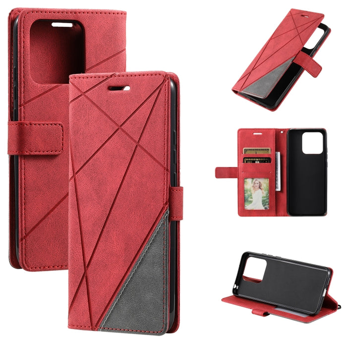 Estuche para teléfono de cuero con empalme de piel, For Xiaomi 11T, For Xiaomi Redmi Note 11, For Xiaomi Redmi Note 11 Pro, For Xiaomi Redmi K40S, For Xiaomi Redmi Note 11S, For Xiaomi Redmi 10C 4G Global/10 India, For Xiaomi Poco X4 Pro 5G            ...
