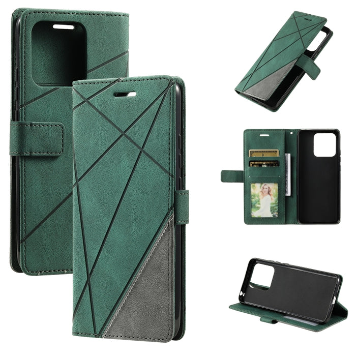 Estuche para teléfono de cuero con empalme de piel, For Xiaomi 11T, For Xiaomi Redmi Note 11, For Xiaomi Redmi Note 11 Pro, For Xiaomi Redmi K40S, For Xiaomi Redmi Note 11S, For Xiaomi Redmi 10C 4G Global/10 India, For Xiaomi Poco X4 Pro 5G            ...