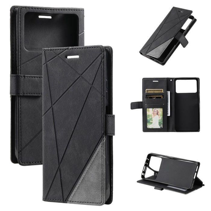 Estuche para teléfono de cuero con empalme de piel, For Xiaomi 11T, For Xiaomi Redmi Note 11, For Xiaomi Redmi Note 11 Pro, For Xiaomi Redmi K40S, For Xiaomi Redmi Note 11S, For Xiaomi Redmi 10C 4G Global/10 India, For Xiaomi Poco X4 Pro 5G            ...