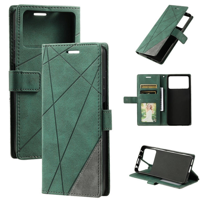 Estuche para teléfono de cuero con empalme de piel, For Xiaomi 11T, For Xiaomi Redmi Note 11, For Xiaomi Redmi Note 11 Pro, For Xiaomi Redmi K40S, For Xiaomi Redmi Note 11S, For Xiaomi Redmi 10C 4G Global/10 India, For Xiaomi Poco X4 Pro 5G            ...