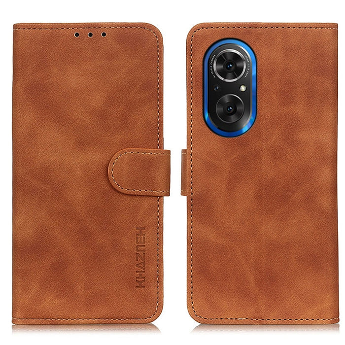 KHAZNEH Estuche para teléfono de cuero con tapa horizontal de textura retro, For OPPO Realme GT2 Pro, For TCL 30 Z, For Honor 50 SE / Huawei Nova 9 SE, For Xiaomi Poco F4 GT 5G