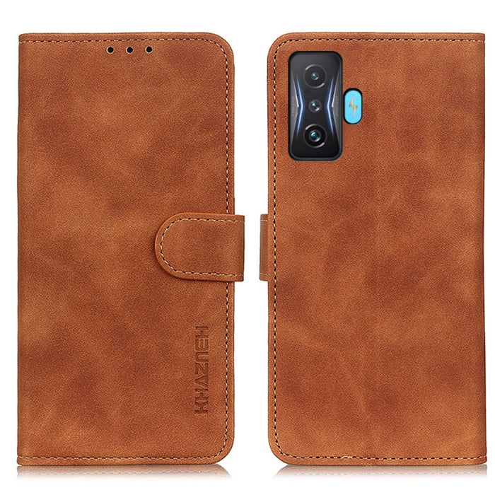 KHAZNEH Estuche para teléfono de cuero con tapa horizontal de textura retro, For OPPO Realme GT2 Pro, For TCL 30 Z, For Honor 50 SE / Huawei Nova 9 SE, For Xiaomi Poco F4 GT 5G